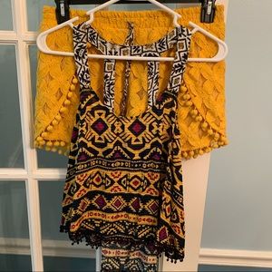 Exhilleration 2 piece summer tank and shorts